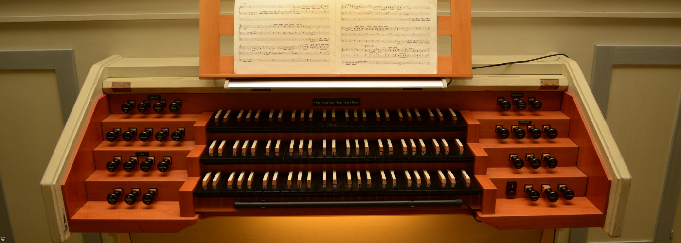 Spieltisch Hey-Orgel
